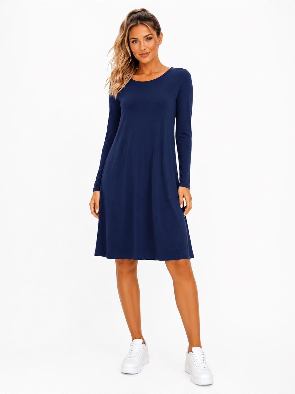 Old Navy Relaxed Fit Shirt Dress Size M Stretch Casual
